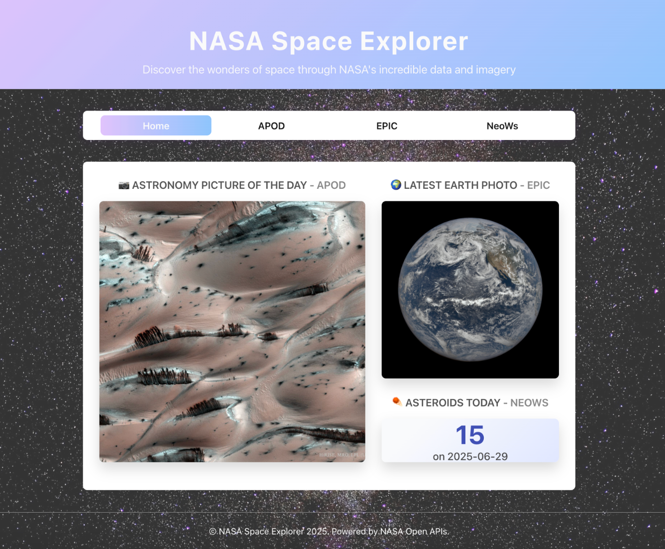 NASA Space Explorer App